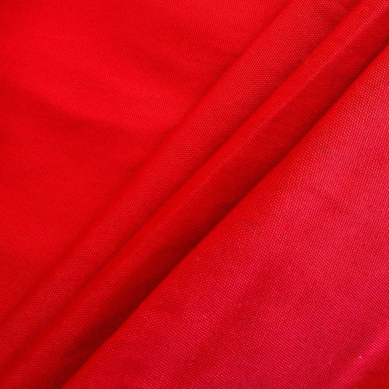 Red cotton craft canvas fabric with smooth woven texture 