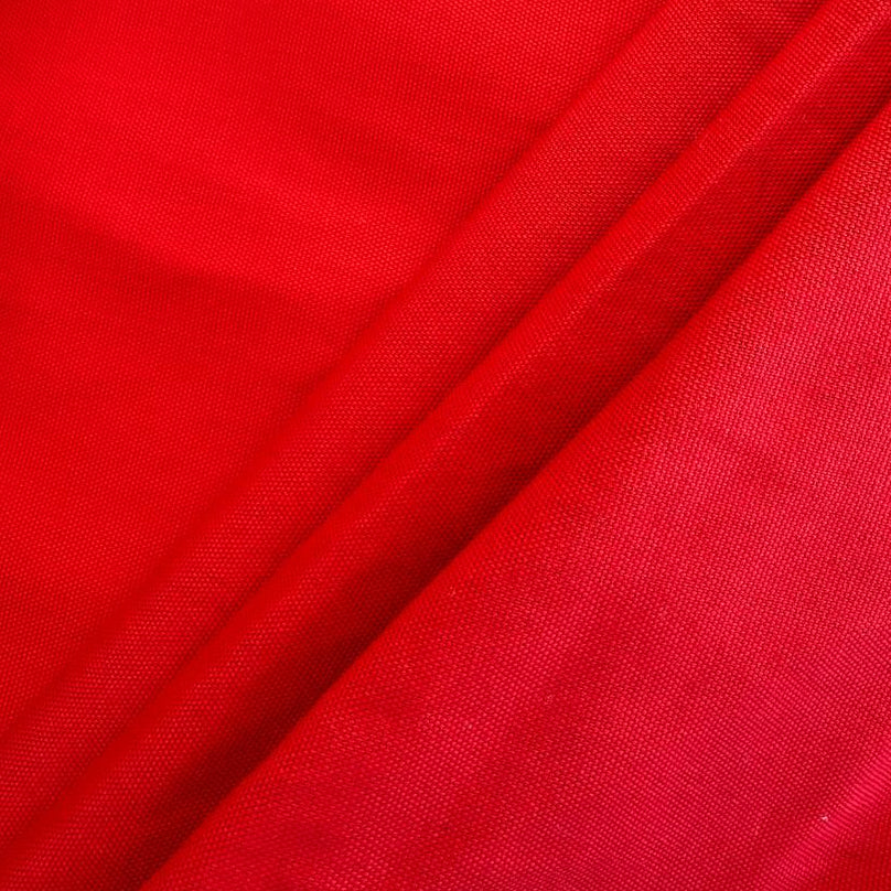 Red cotton craft canvas fabric with smooth woven texture 