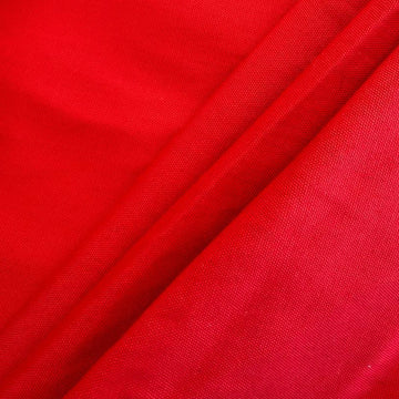 Red cotton craft canvas fabric with smooth woven texture 