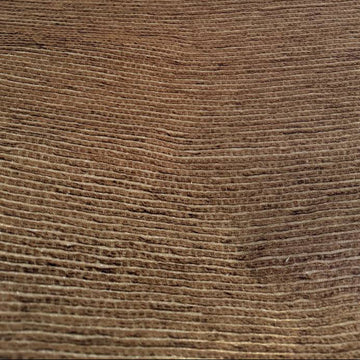 Sand color polyester outdoor upholstery fabric with dense woven texture for indoor and covered outdoor use 