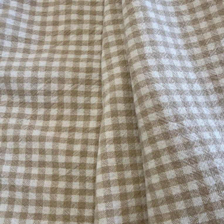 Télio organic cotton gingham fabric in multiple colors, 100% organic cotton check fabric for sewing, quilting, apparel and home décor