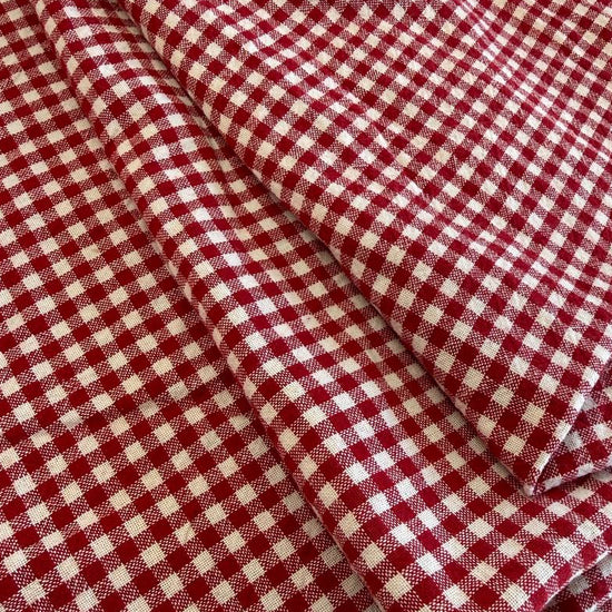 Télio organic cotton gingham fabric in multiple colors, 100% organic cotton check fabric for sewing, quilting, apparel and home décor
