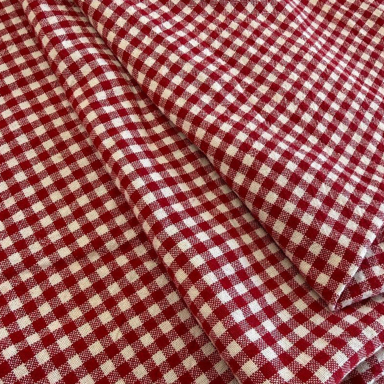 Télio organic cotton gingham fabric in multiple colors, 100% organic cotton check fabric for sewing, quilting, apparel and home décor