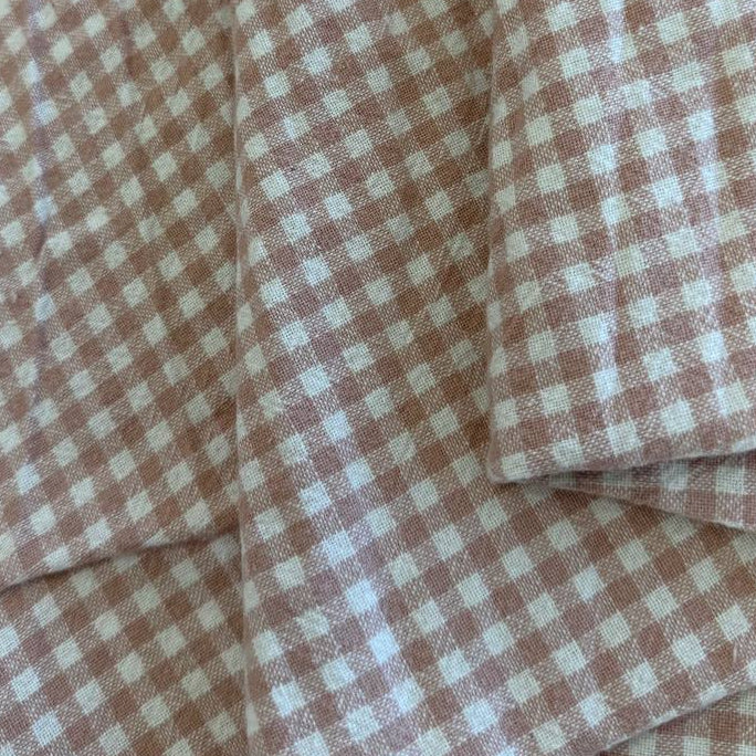 Télio organic cotton gingham fabric in multiple colors, 100% organic cotton check fabric for sewing, quilting, apparel and home décor