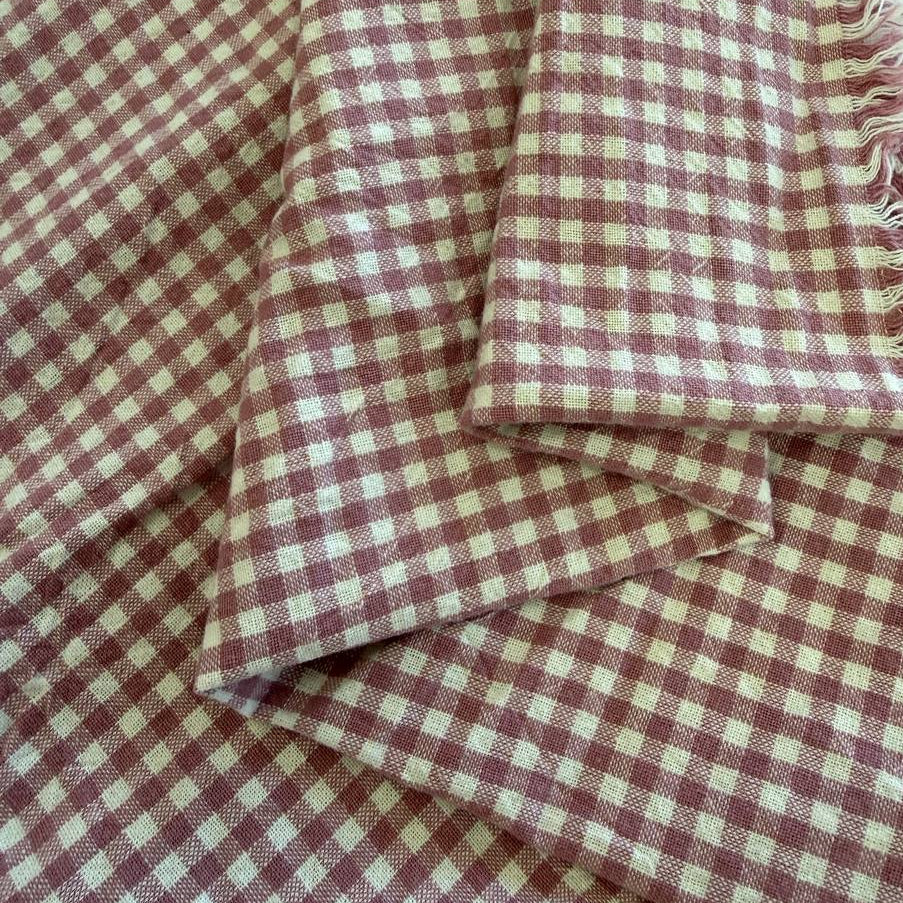 Télio organic cotton gingham fabric in multiple colors, 100% organic cotton check fabric for sewing, quilting, apparel and home décor