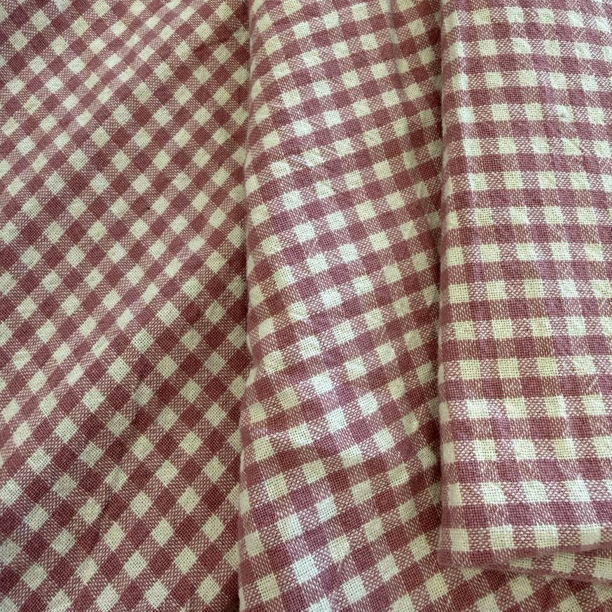 Télio organic cotton gingham fabric in multiple colors, 100% organic cotton check fabric for sewing, quilting, apparel and home décor