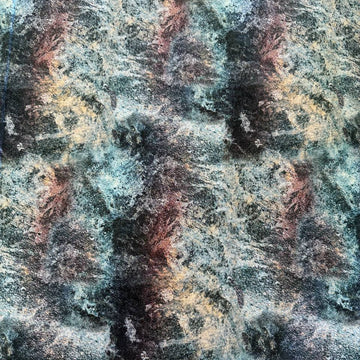 Hoffman Stag and Stone Breeze digitally printed quilting cotton fabric with dark blue and teal stone texture pattern.