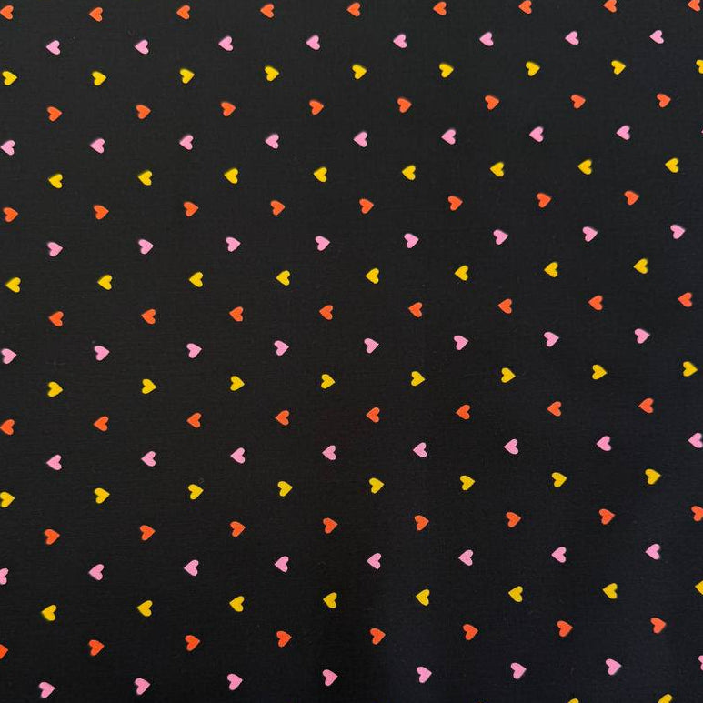 Trinketry hearts cotton fabric by Melody Miller for Ruby Star Society in multiple colors with tiny scattered heart print.