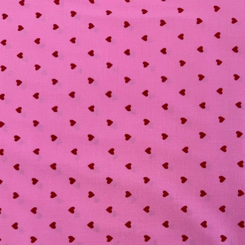 Trinketry hearts cotton fabric by Melody Miller for Ruby Star Society in multiple colors with tiny scattered heart print.