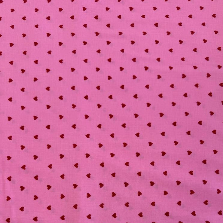 Trinketry hearts cotton fabric by Melody Miller for Ruby Star Society in multiple colors with tiny scattered heart print.