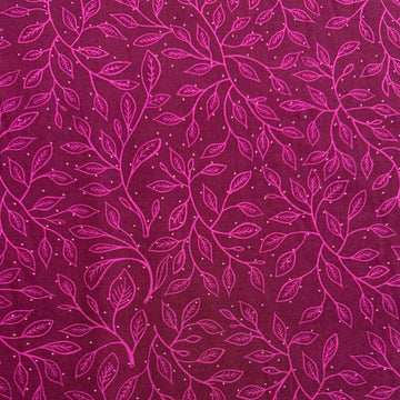 Glow Garden cotton fabric by Sarah Watts for Ruby Star Society with delicate vine leaf pattern in pink and blue colorways on dark backgrounds
