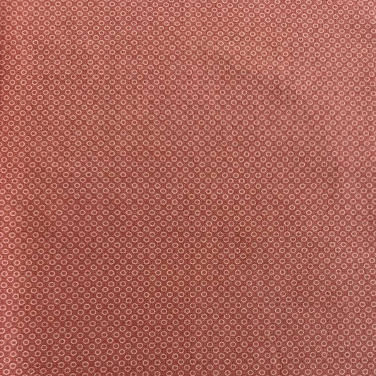 Joie De Vivre clay pink cotton fabric with small white dot circle print by French General for Moda.