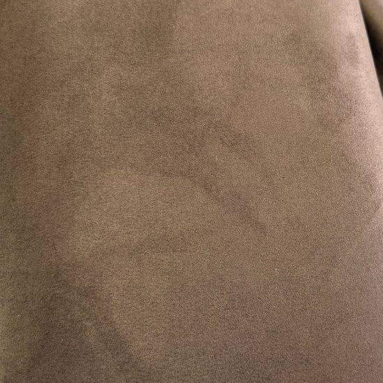 Scuba Suede Capri Dark Brown stretch fabric with soft suede texture in rich brown color.