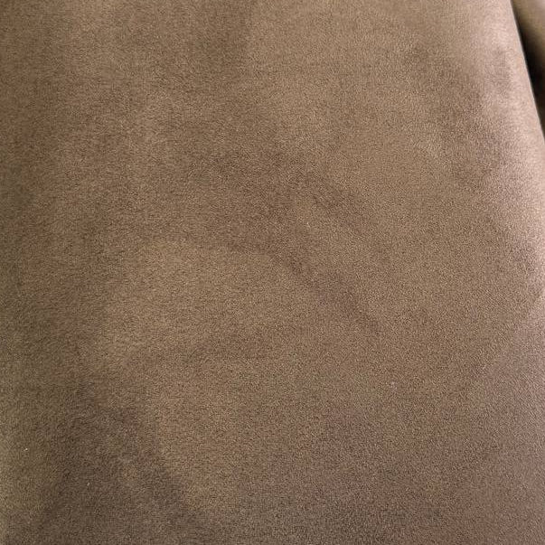 Scuba Suede Capri Dark Brown stretch fabric with soft suede texture in rich brown color.