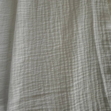 Soft and breathable 100% cotton double gauze fabric in a classic white shade