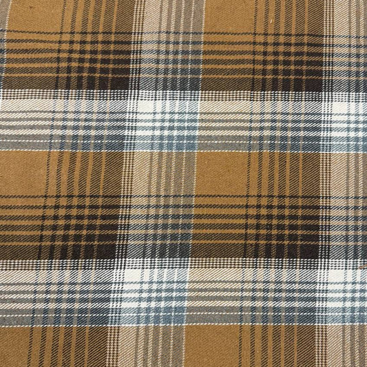Brown, Black & White Double-Sided Plaid Fabric