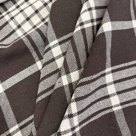 Black & White Double-Sided Plaid Fabric