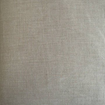 Soft and structured suiting fabric in a refined beige micro-check pattern.