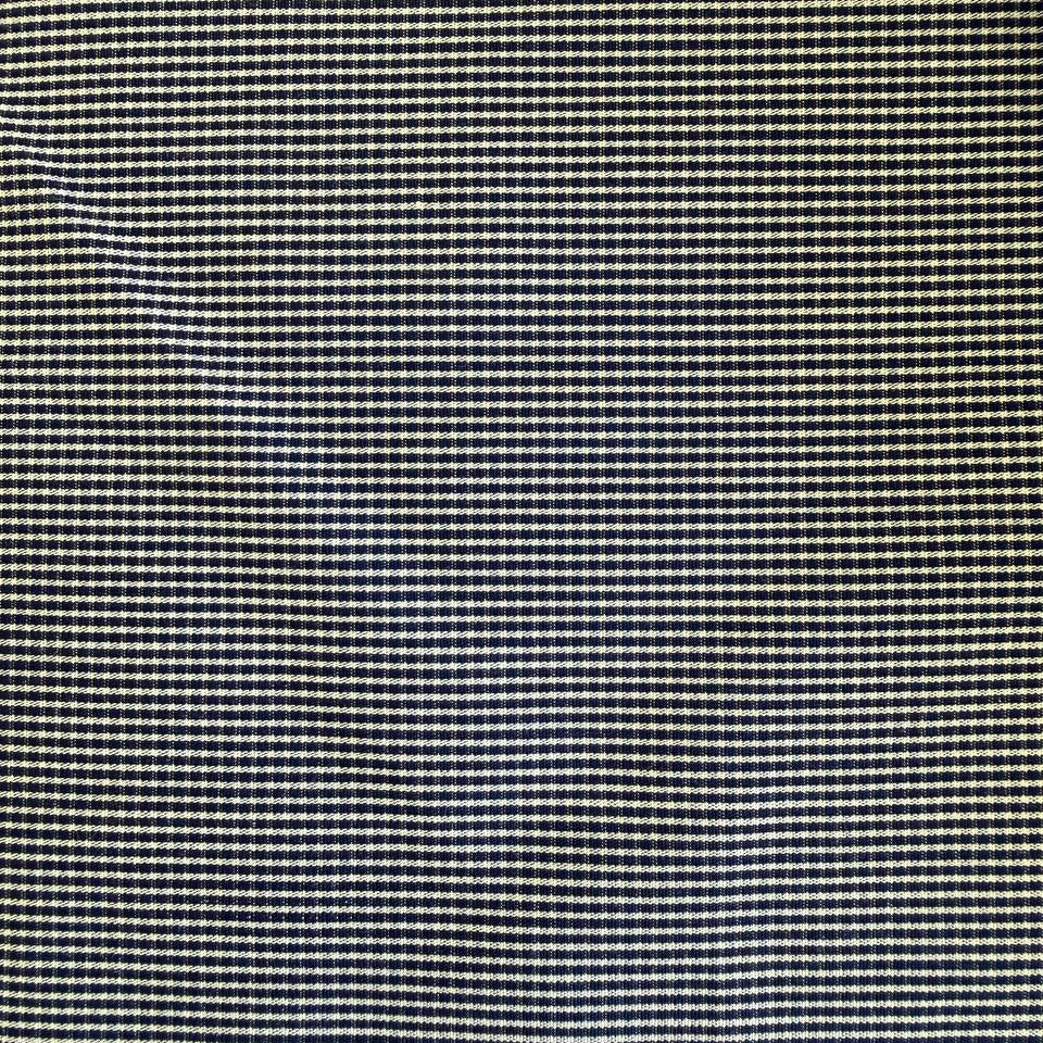 Classic striped shirting fabric in a timeless blue and white pattern.