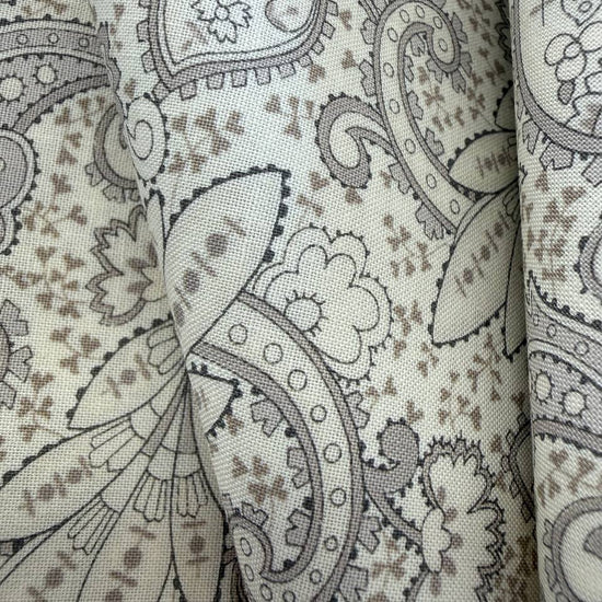 gray paisley floral fabric pattern for sewing and home decor – Sasha’s Atelier Canada