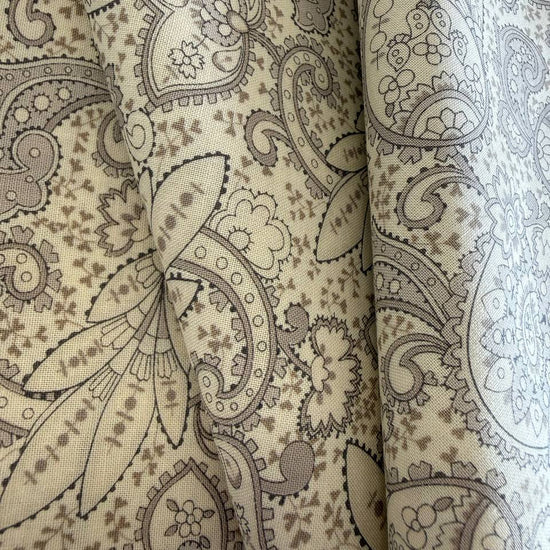 gray paisley floral fabric pattern for sewing and home decor – Sasha’s Atelier Canada