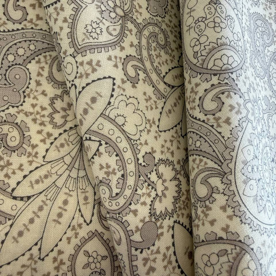 gray paisley floral fabric pattern for sewing and home decor – Sasha’s Atelier Canada