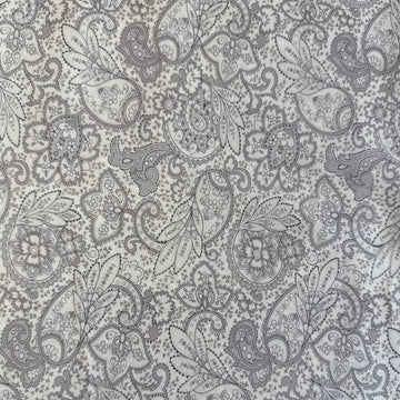 gray paisley floral fabric pattern for sewing and home decor – Sasha’s Atelier Canada