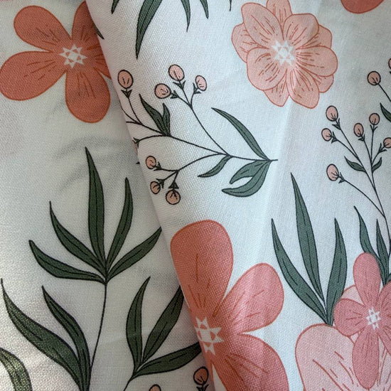 Soft cream cotton fabric from the Potted collection by Kiley’s Quilt Room for Moda.
