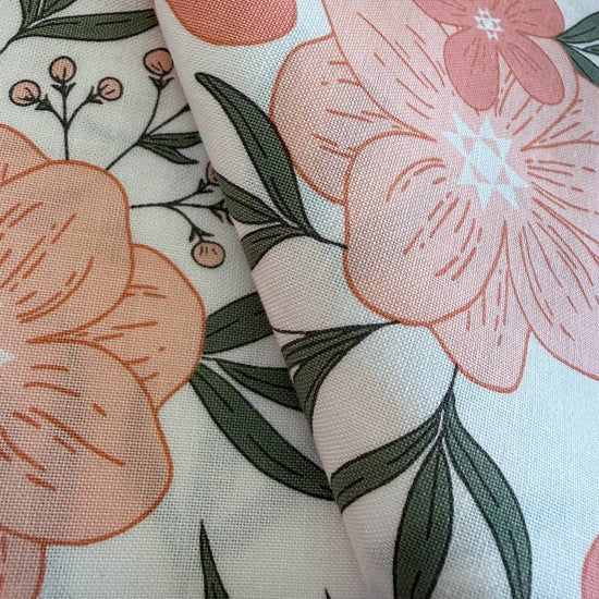 Soft cream cotton fabric from the Potted collection by Kiley’s Quilt Room for Moda.