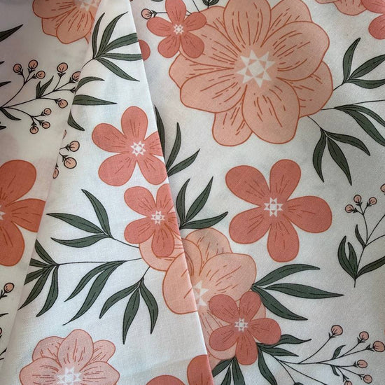 Soft cream cotton fabric from the Potted collection by Kiley’s Quilt Room for Moda.
