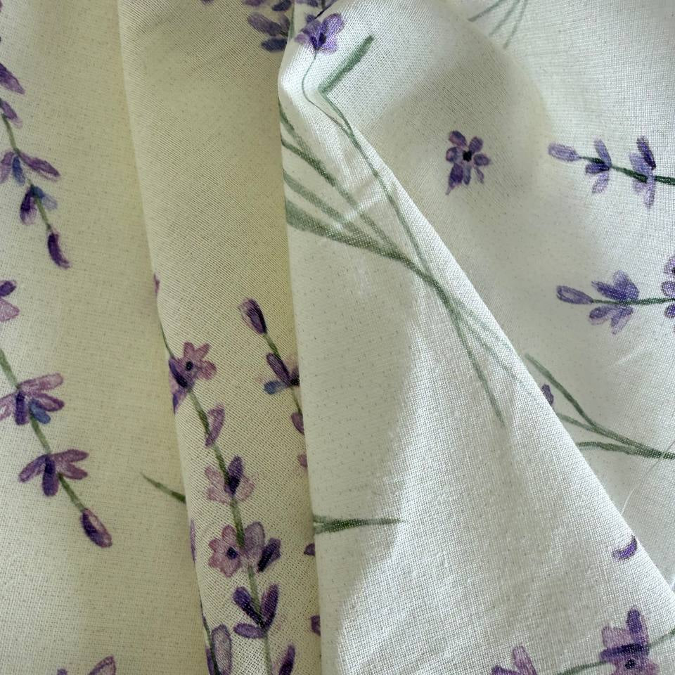 Made from 100% cotton, this fabric has a natural texture and medium weight, making it ideal for home décor and structured sewing projects.