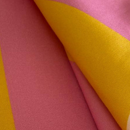 Abstract Waves Cotton Fabric Pink and Mustard – Moda Fabrics Groove Collection