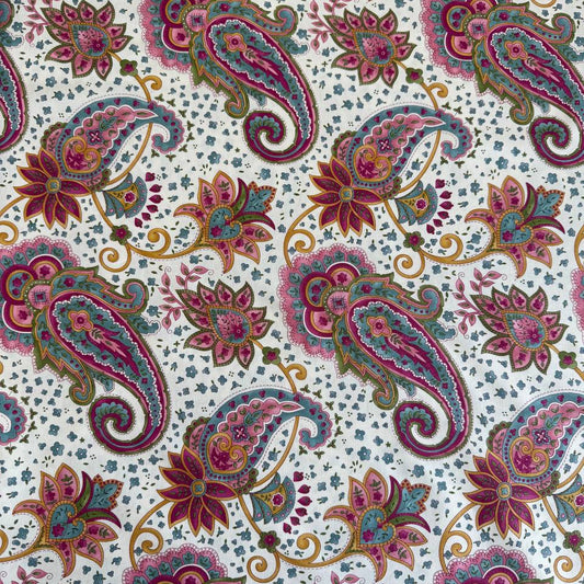 Chelsea Garden Porcelain floral paisley quilting cotton fabric detail