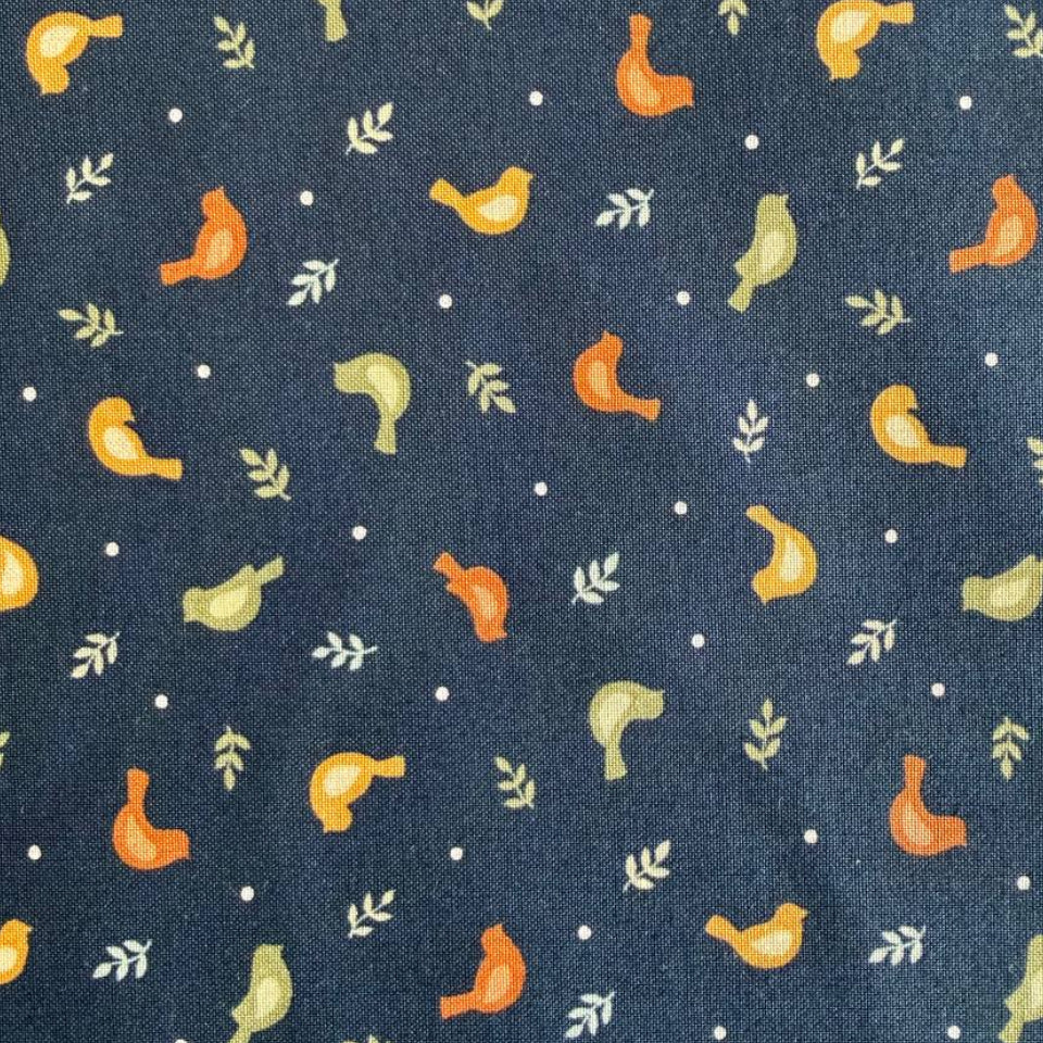 Family Tree quilting cotton fabric Night Sky with small birds by Deb Strain for Moda Fabrics