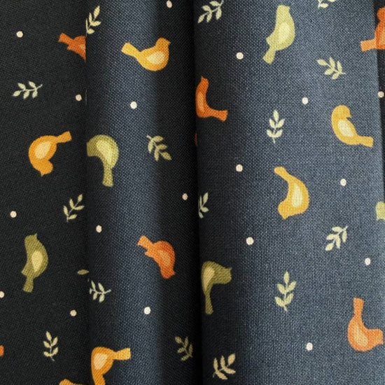 Family Tree quilting cotton fabric Night Sky with small birds by Deb Strain for Moda Fabrics