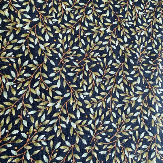 Family Tree cotton fabric Night Sky Moda Deb Strain leaf pattern quilting fabric