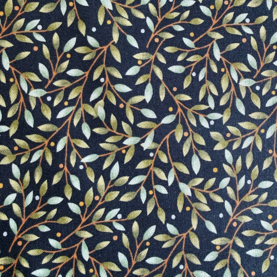 Family Tree cotton fabric Night Sky Moda Deb Strain leaf pattern quilting fabric