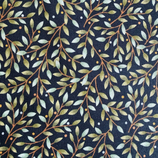 Family Tree cotton fabric Night Sky Moda Deb Strain leaf pattern quilting fabric