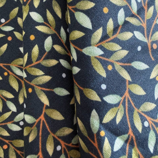 Family Tree cotton fabric Night Sky Moda Deb Strain leaf pattern quilting fabric