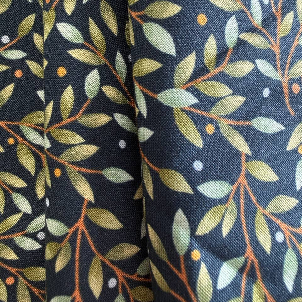 Family Tree cotton fabric Night Sky Moda Deb Strain leaf pattern quilting fabric