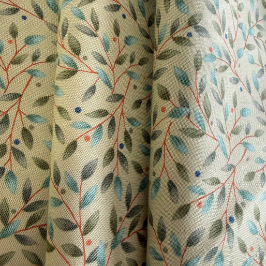 Family Tree eucalyptus cotton fabric Moda Deb Strain green leaf quilting fabric