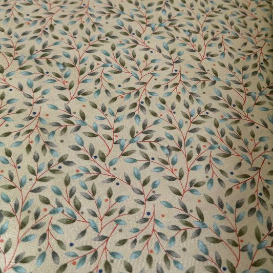 Family Tree eucalyptus cotton fabric Moda Deb Strain green leaf quilting fabric