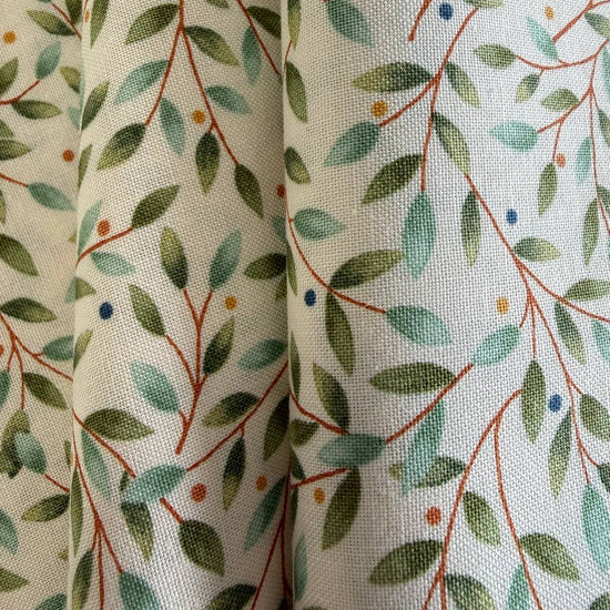 Family Tree warm white cotton fabric Moda Deb Strain leaf quilting fabric