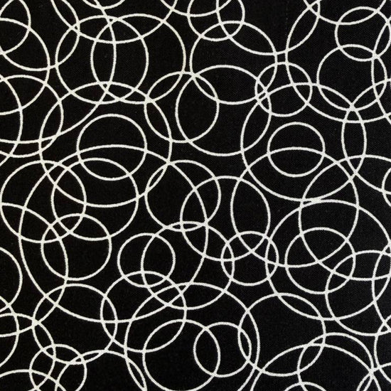 black and white quilting cotton fabric abstract negative pattern