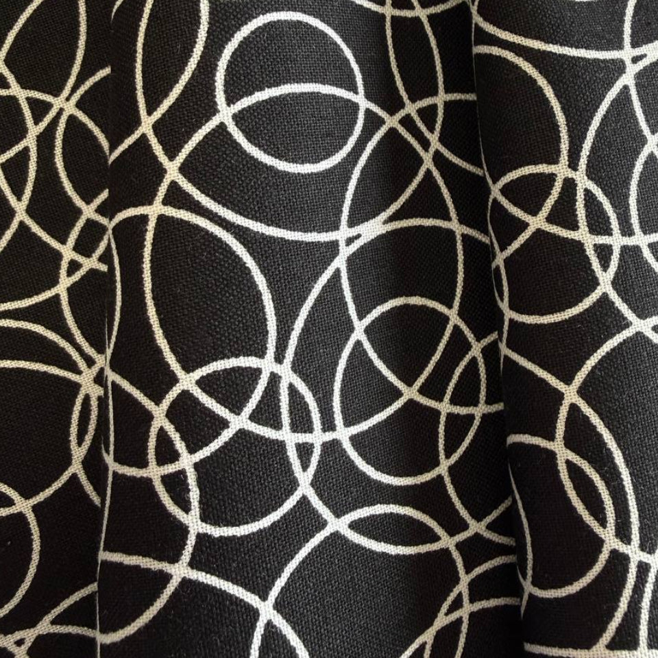 black and white quilting cotton fabric abstract negative pattern
