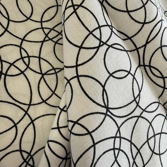 black and white quilting cotton fabric positive abstract pattern
