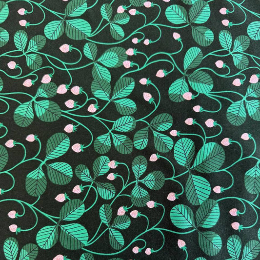 Love Letter Wild Strawberry Vines quilting cotton fabric in Hunter green by Lizzy House for Moda Fabrics.