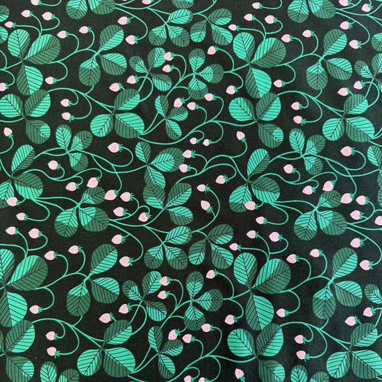 Love Letter Wild Strawberry Vines quilting cotton fabric in Hunter green by Lizzy House for Moda Fabrics.
