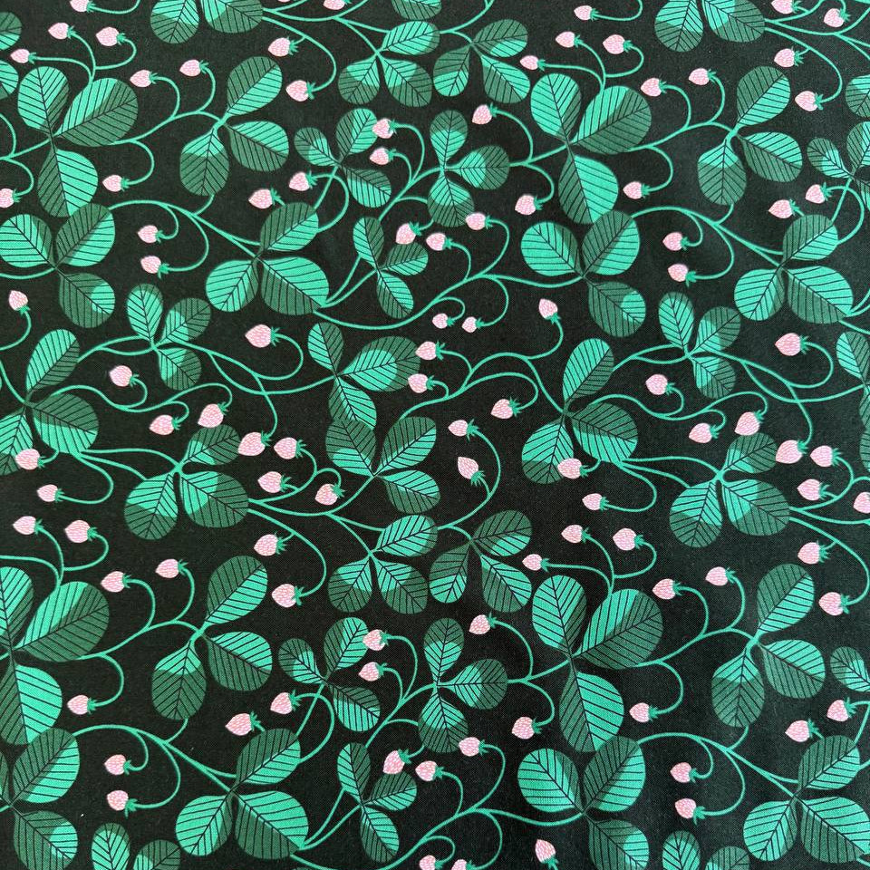 Love Letter Wild Strawberry Vines quilting cotton fabric in Hunter green by Lizzy House for Moda Fabrics.