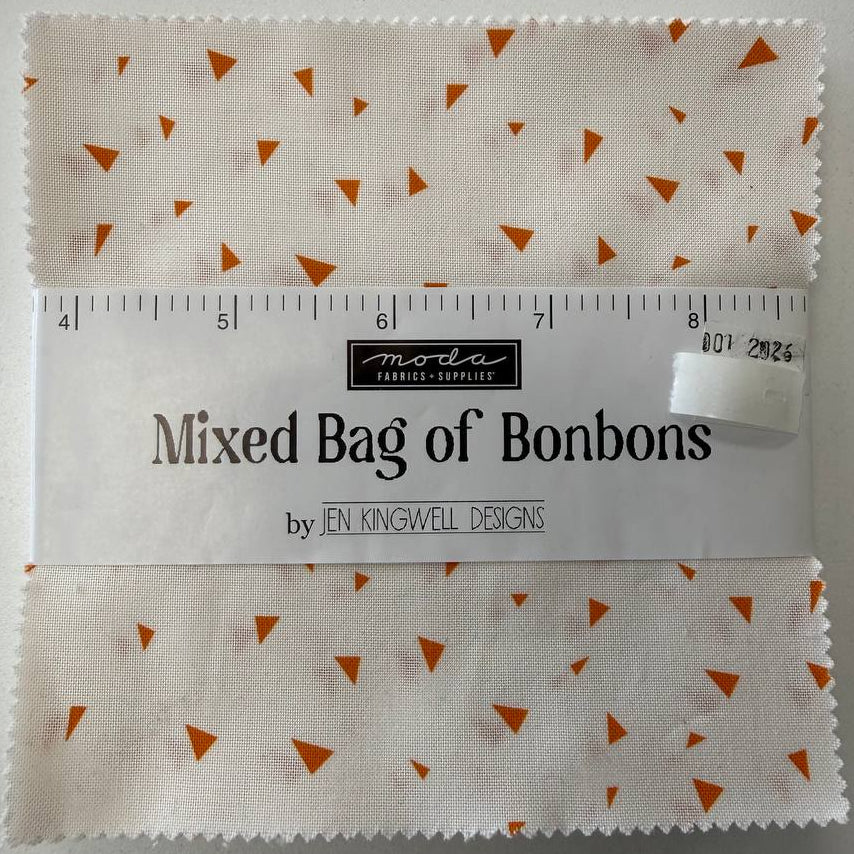 Mixed Bag of Bonbons Charm Pack by Jen Kingwell Designs for Moda Fabrics with modern geometric prints